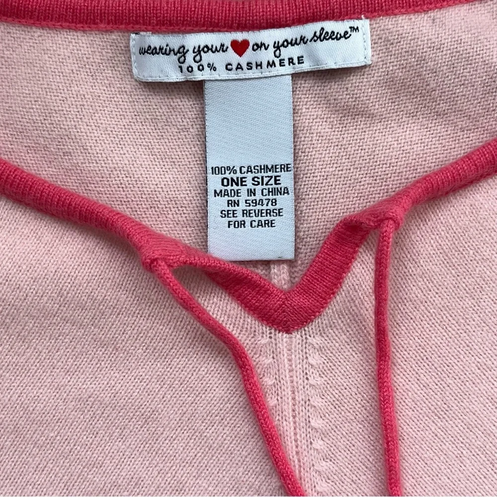 Pink Cape 100% Cashmere Poncho Sweater Fits Petite Fairy Asymmetrical Whimsy - Picture 3 of 8